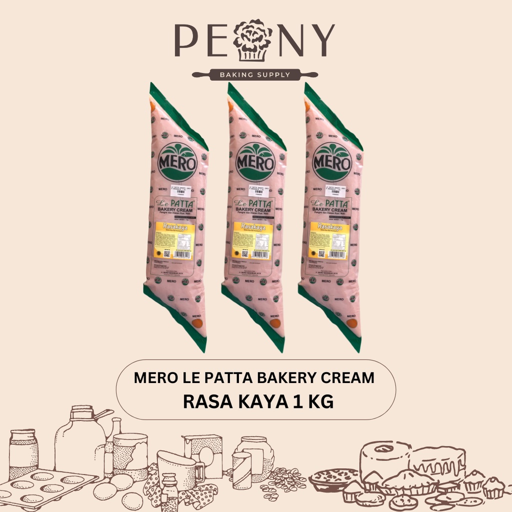 MERO LE PATTA BAKERY CREAM VANILA CREAM, MILKY CREAM, TARO, RASA KAYA, DURIAN 1 KG