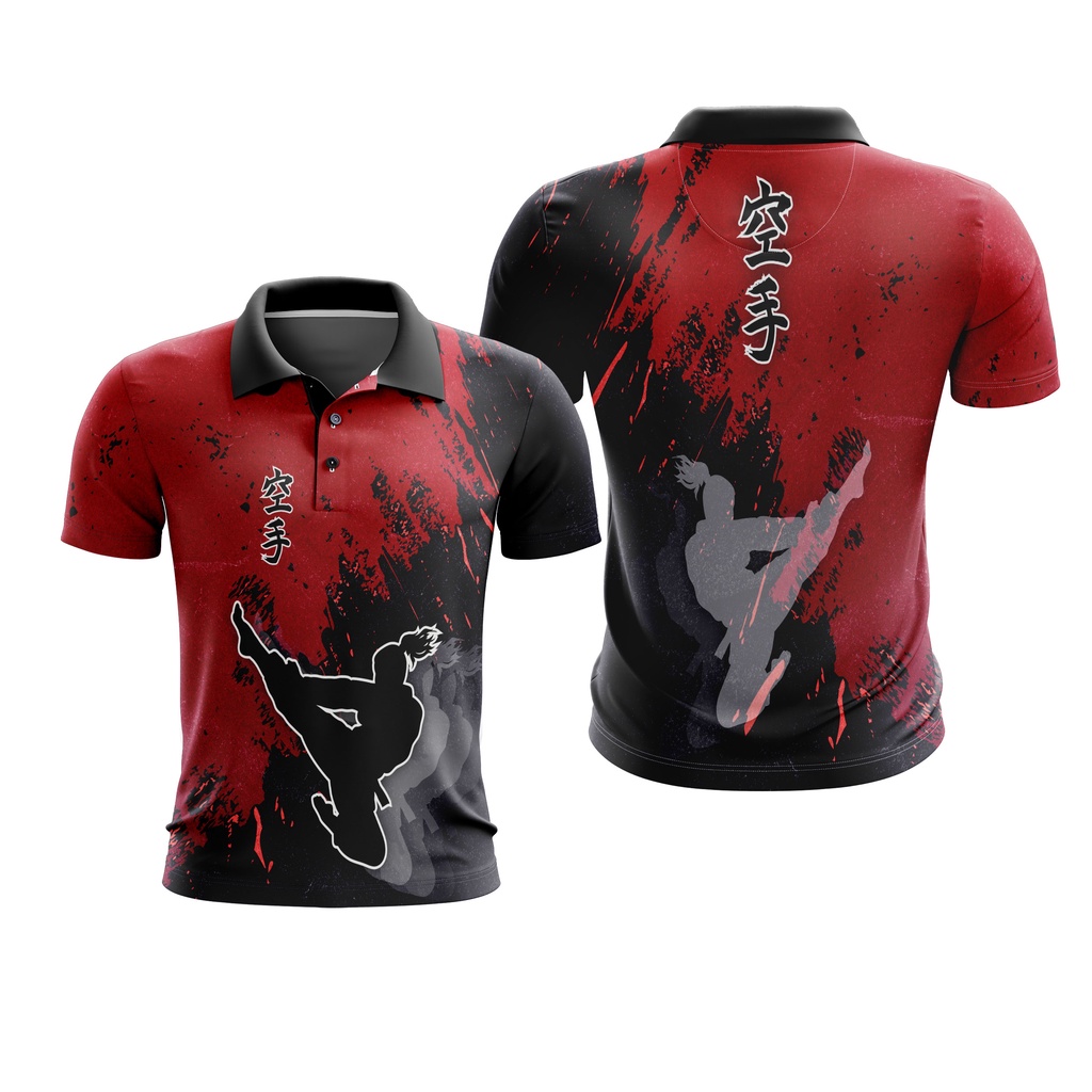Baju Kaos Tshirt Jersey Beladiri Jepang Karate New 2023 Art 01 Polo Pria Wanita Full Printing Custom
