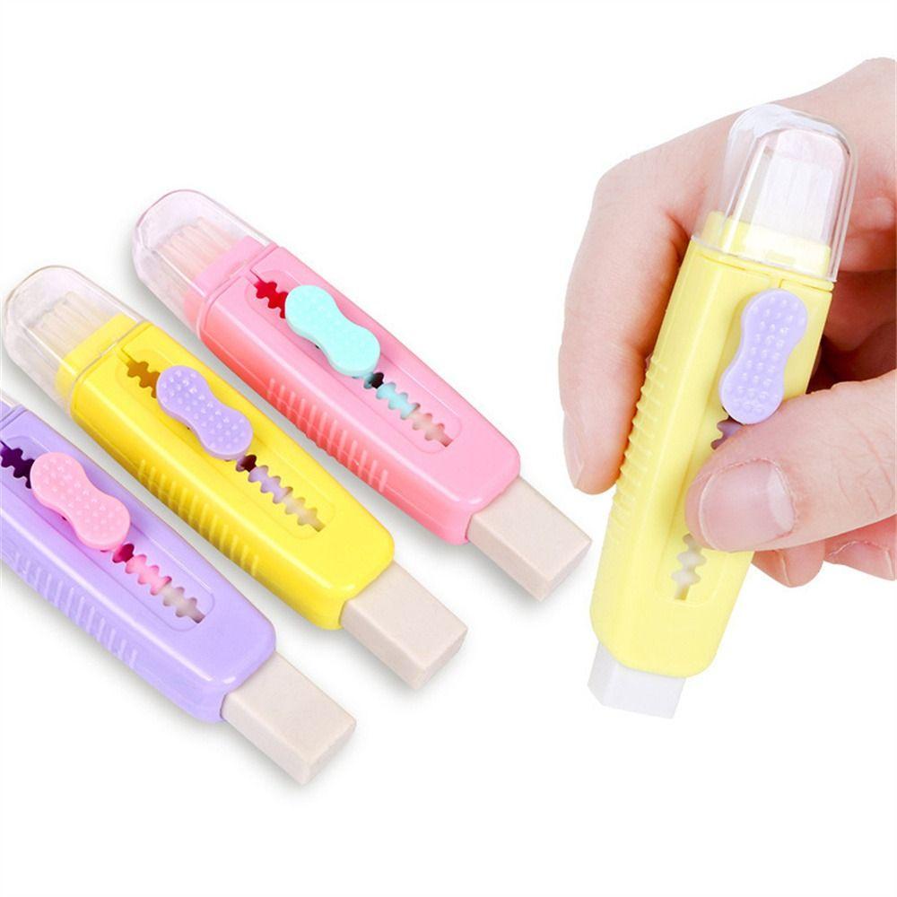 MXBEAUTY Push Pull Eraser Aksesoris Kantor Gambar Lucu Untuk Anak-Anak Tulisan Kreatif Studnet Eraser