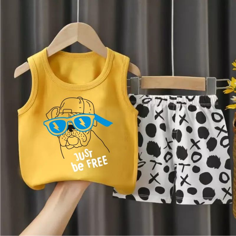 SETELAN SINGLET ANAK ANAK /SETELAN SINGLET ANAK ANAK PREMIUM/SET ANAK UMUR 0-5 TAHUN