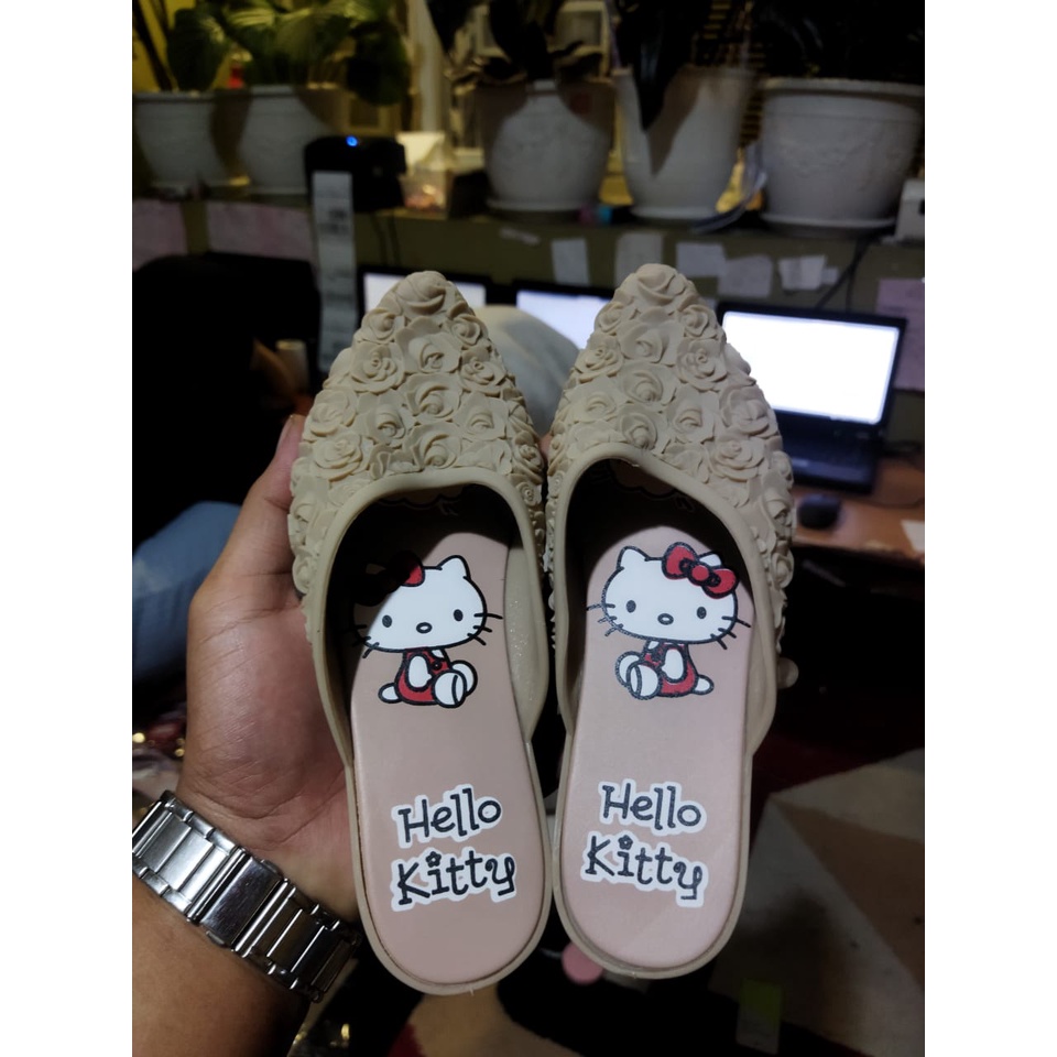 SELOP SEPATU JELLY ANAK PEREMPUAN MOTIF ROSE IMPORT BALANCE 602-50(30-35) sandal selop anak kekinian motif floral