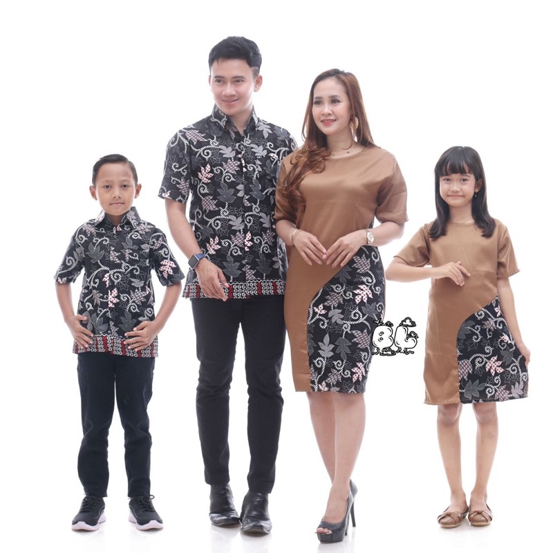 BAJU KELUARGA DRES TERBARU BATIK PEKALONGAN DRES KELUARGA NATAL