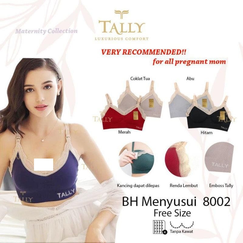 Bra Busa Menyusui Rajut Seamless Tally 8002 / BH Nursing Busa Tanpa Kawat Tally8002