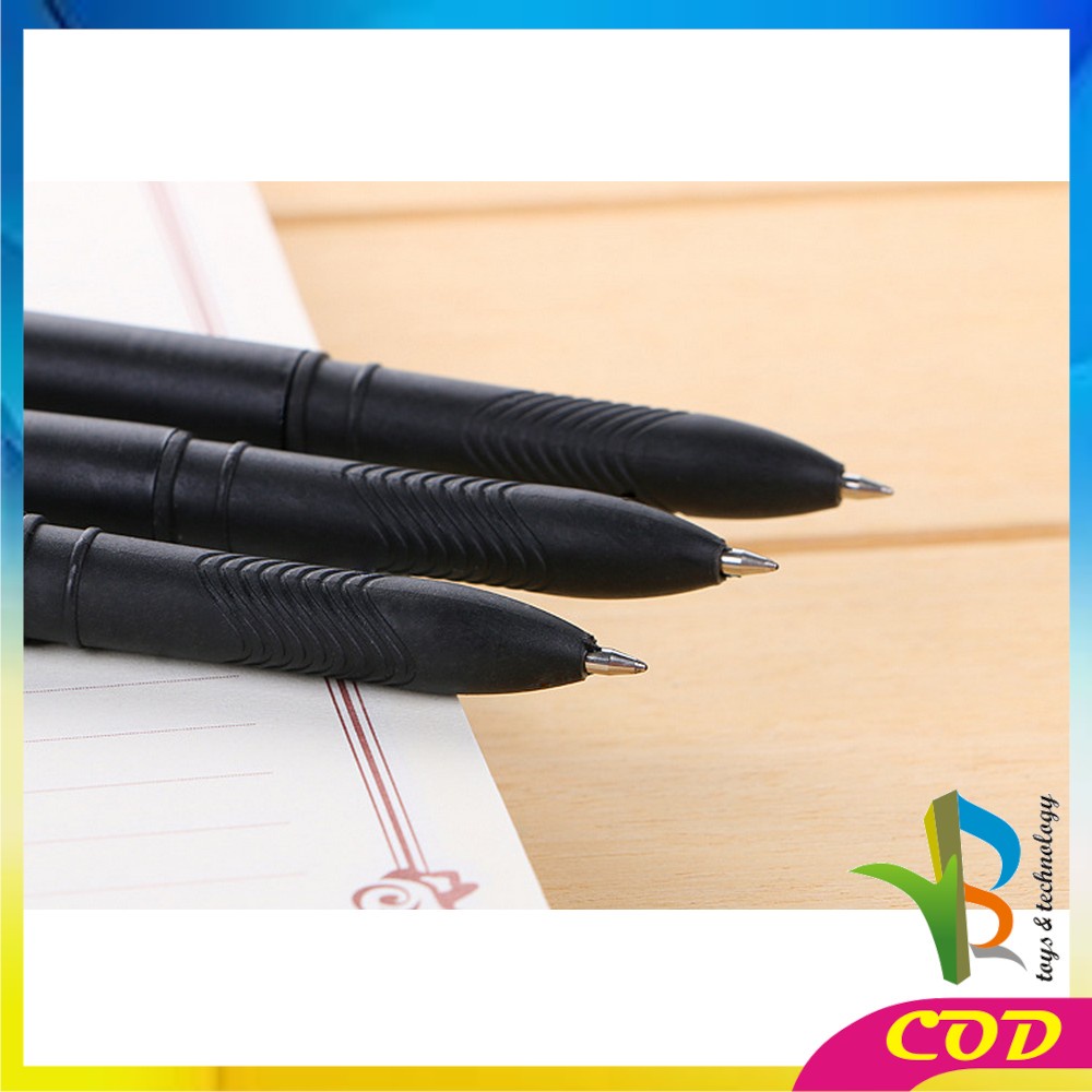 RB-A45 Pulpen Hitam 0.7mm Motif Polos Tinta Hitam Simple Ballpoint / Pena Alat Tulis Kantor Sekolah Pens Black Import