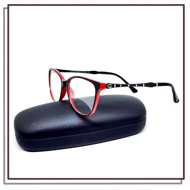 FRAME KACAMATA GUCCI 9665 Model Mata Kucing CAT EYE Keren Kualitas Bagus Kuat Ringan Harga MURAH