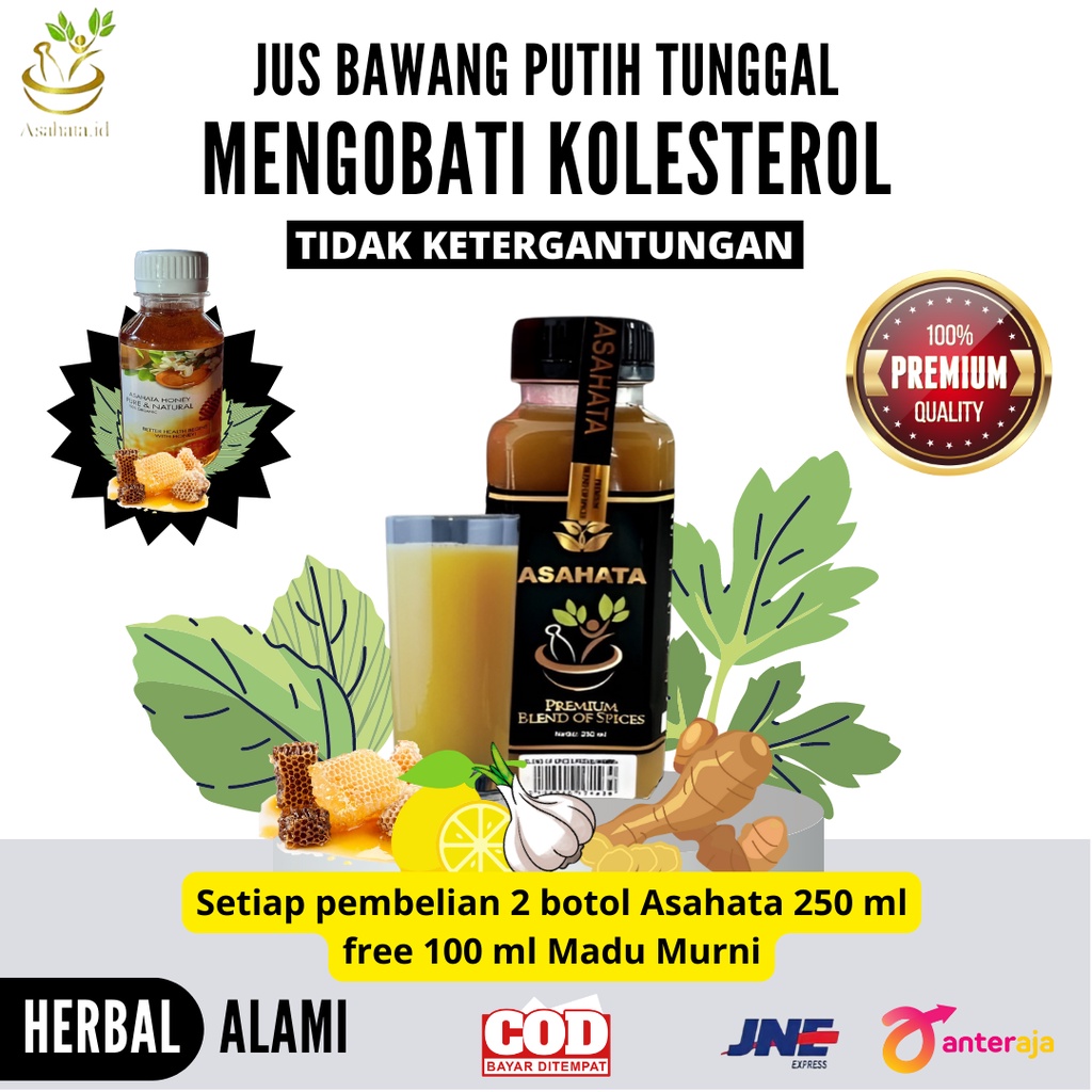 

Mengobati Kolesterol Jus Herbal Alami Bawang Putih Tunggal Cuka Apel - Asahata Blend Of Spices