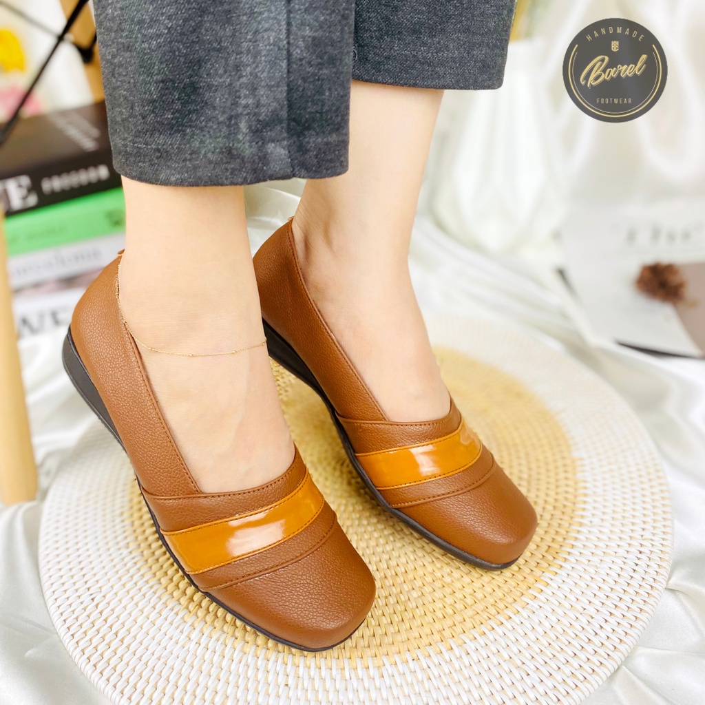 Barel - Kay coklat Sepatu Flat Sepatu Pantopel Sepatu Slip On Wanita Sepatu Kerja Sepatu Kantor Wanita Sepatu Formal Sepatu Slop