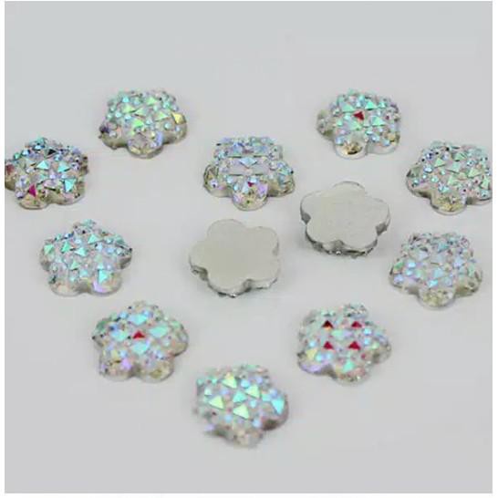 12mm  AB Resin Flatback Rhinestones for Henna and Crafts