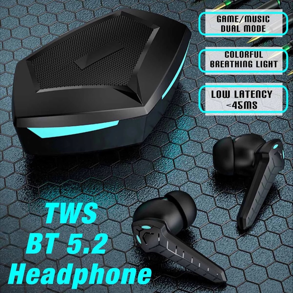 (COD)HEADSET BLUETOOTH GAMING X15 G11 TG09 P36 TWS BLUETOOTH V5.2 WIRELESS EARPHONE BLUETOOTH LED SMART DISPLAY