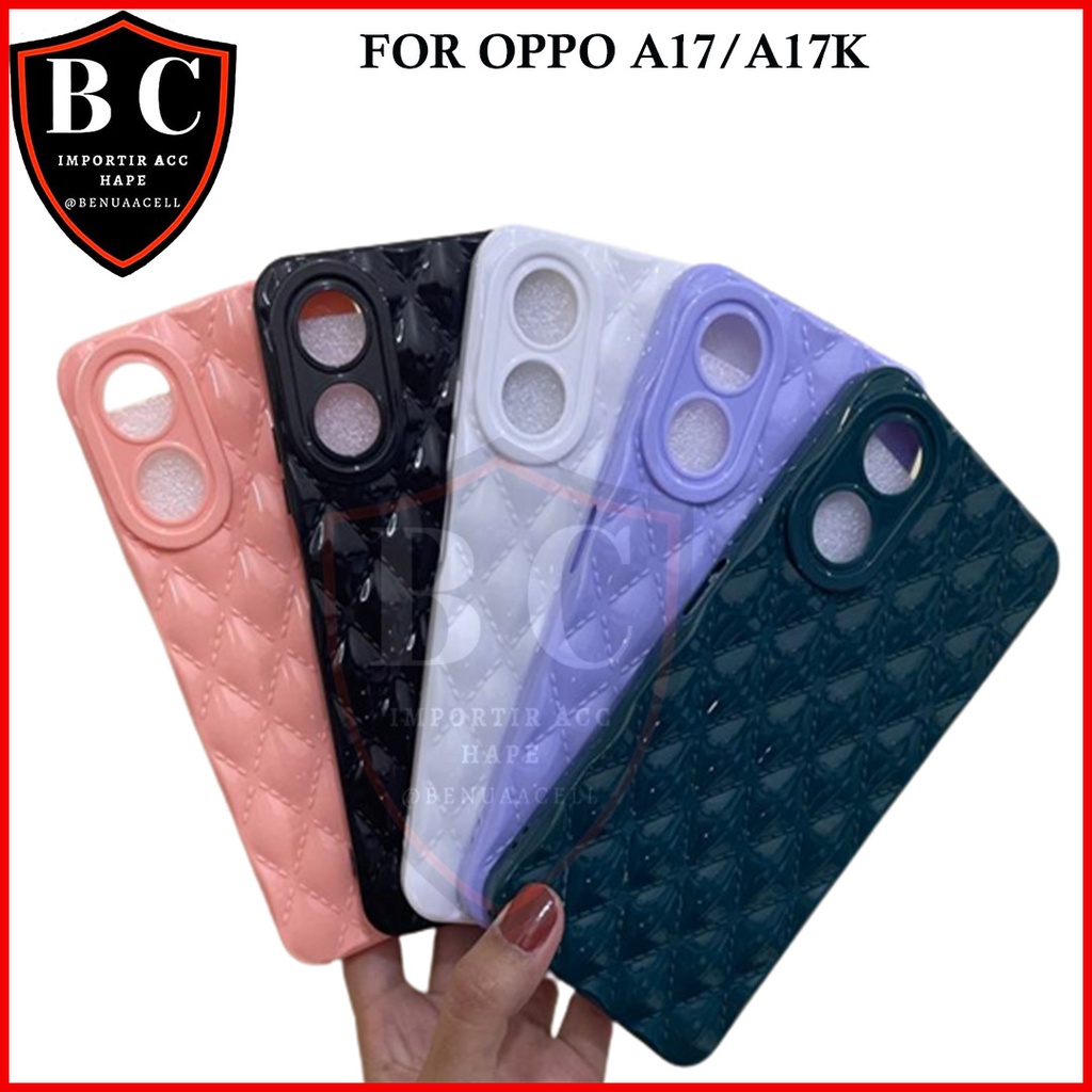 SOFTCASE GLOSY DIAMOND OPPO A17 A16 A15 A15S A77S A74 4G A76 A96 A57 4G A55 4G