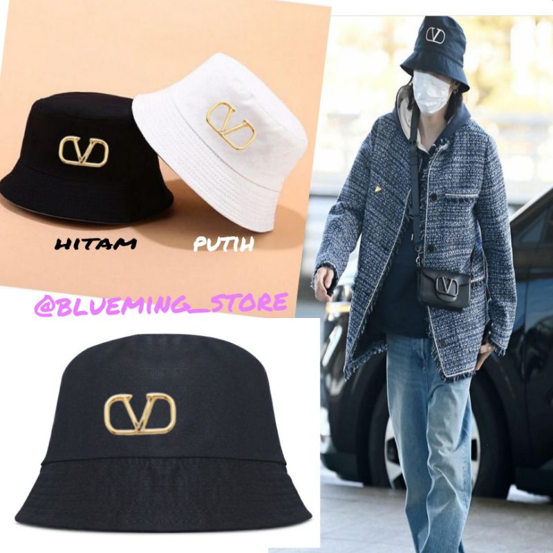 TOPI SUGA  TOPI SUGA DI BANDARA/TOPI BUCKET/TOPI KOREA/TOPI SUGA KE LA/BTS/YOONGI/JIMIN/JIN/V/TAEHYU