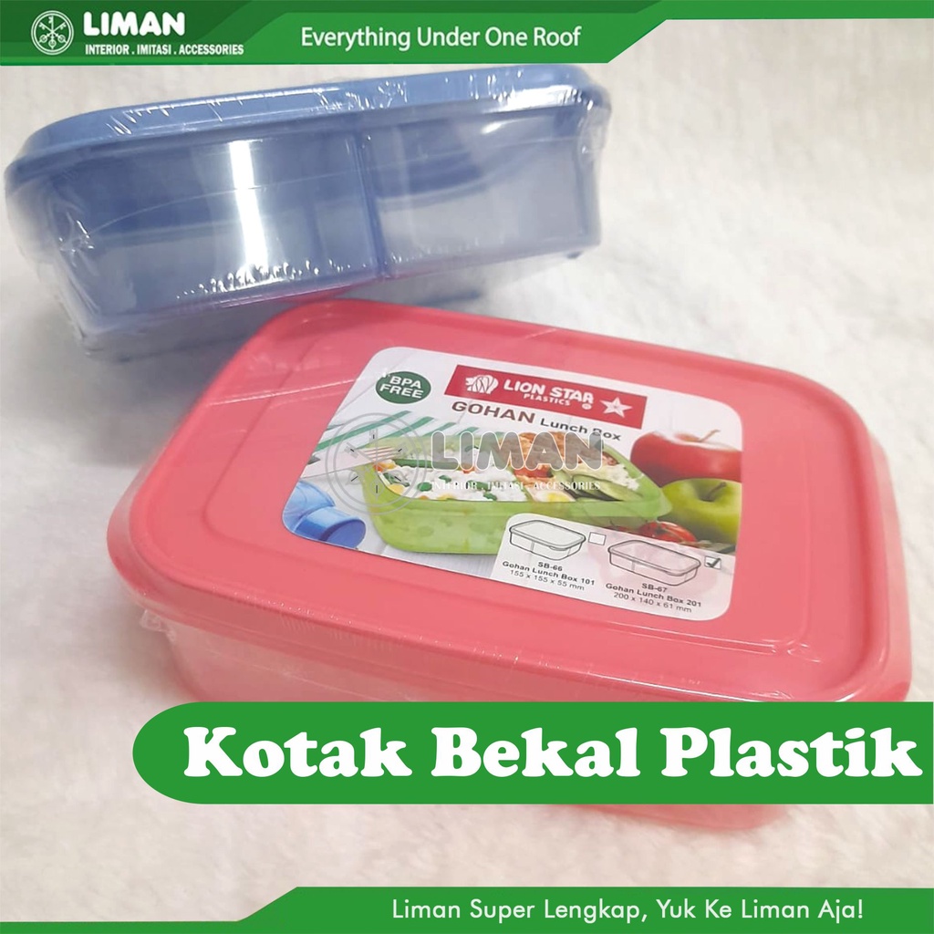 Kotak Bekal Plastik Gohan Lunch Box 201 Lion Star