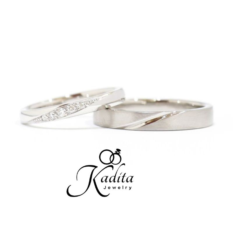 Cincin Tunangan Sepasang Perak Asli