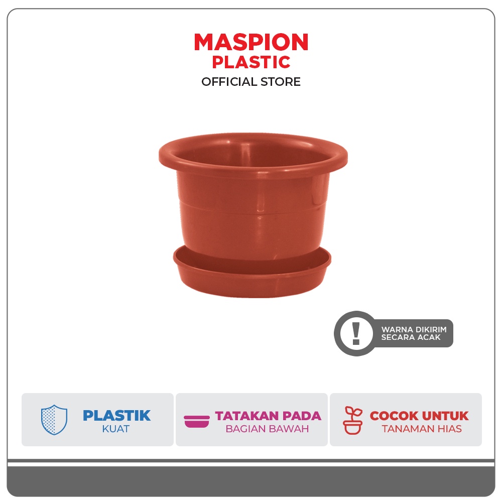 Maspion Pot Tanaman Plastik Diameter 15 cm R.5 Isi 5 pcs set