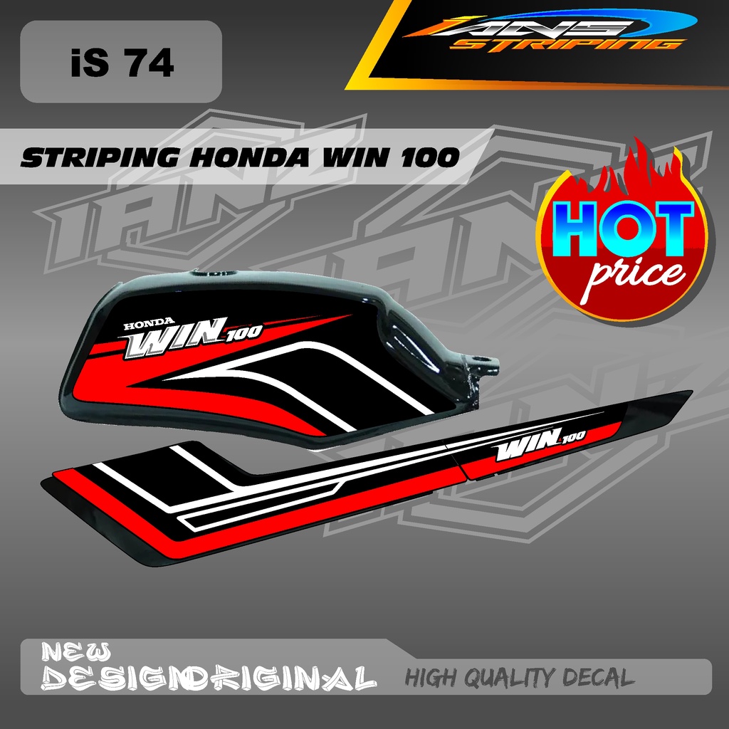 DECAL NEW STRIPING WIN100 CUSTOM KONSPE RETRO JAPAN BAHAN HOLOGRAM / NON HOLOGRAM IS74