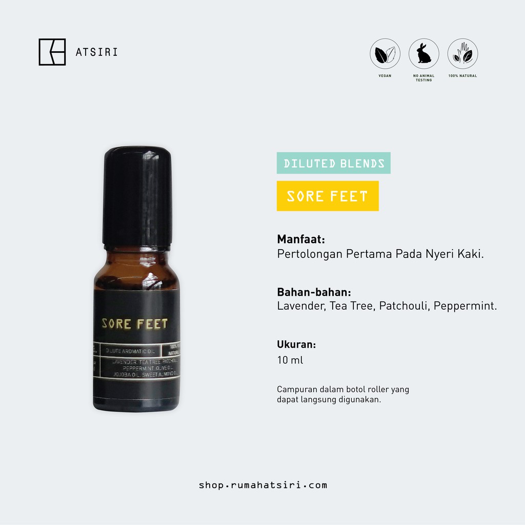 Happy Feet Diluted Oil Blend by Rumah Atsiri