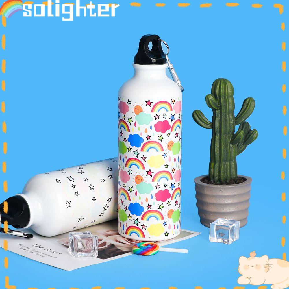 Solighter Botol Air Rainbow Outdoor Water Cups Waterbottle Anti Bocor Perlengkapan Minum