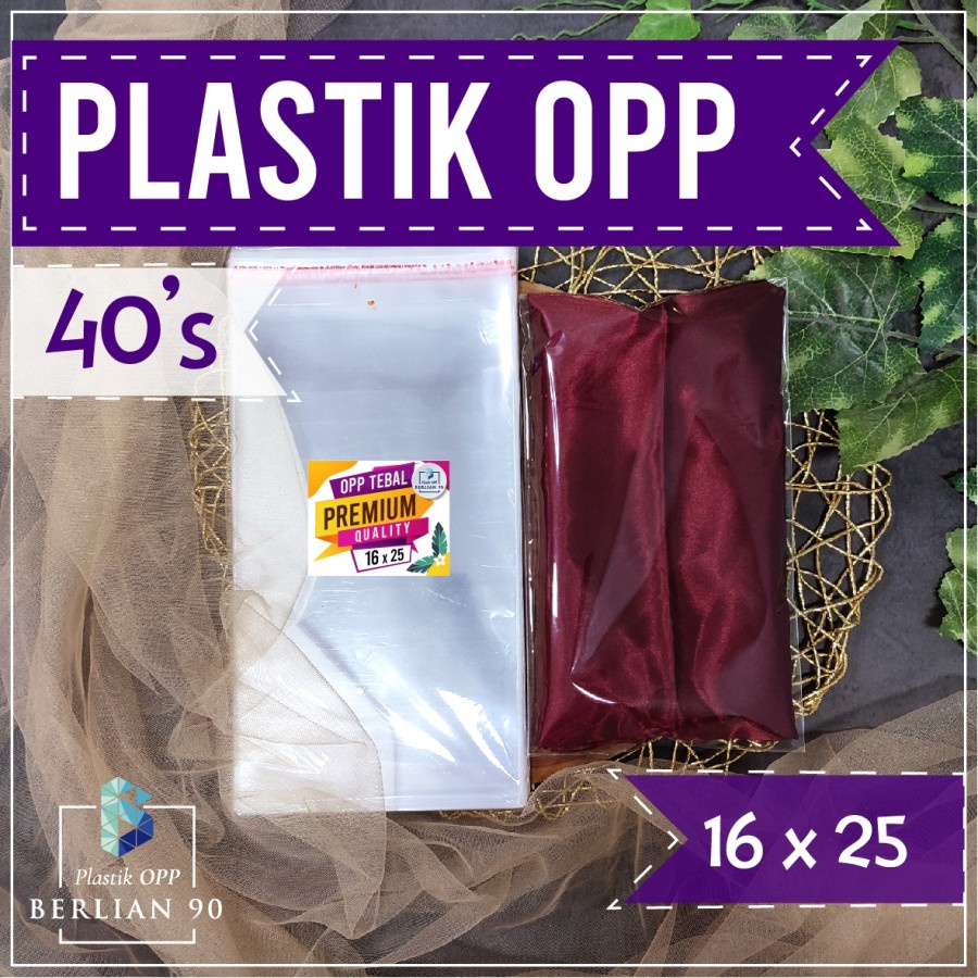 Plastik OPP Tebal 16x25 40s Micron Plastik OPP Lem Plastik OPP Seal Plastik Aksesories