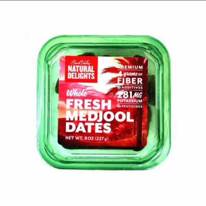 

NATURAL DELIGHTS MEDJOOL DATES FRUITS 227 GR BUAH KURMA MEDJOL USA