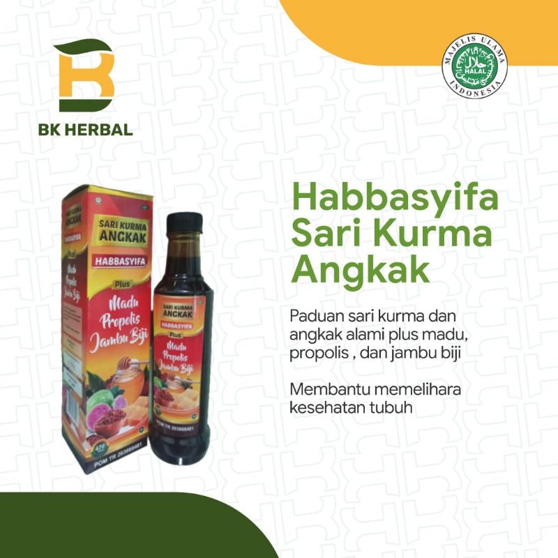 

Habbasyifa Sari Kurma Madu Angkak Plus Jambu Biji 470gr