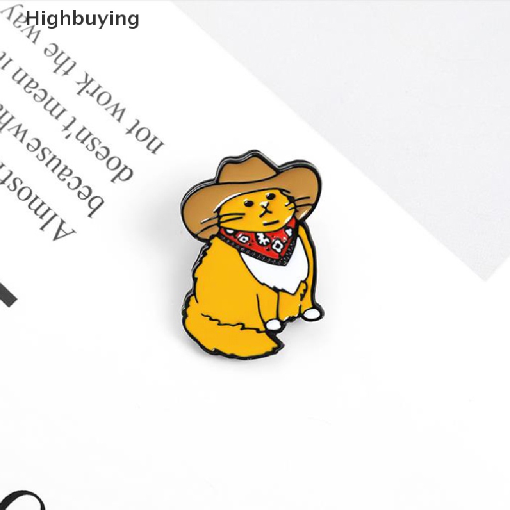 Hbid Koboi Kucing Enamel Pin Hewan Lucu Bros Baju Kerah Tas Lucu Lencana Bros Glory