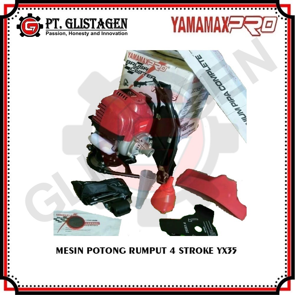 Mesin Potong Rumput Gendong Brusch Cutter 4 Tak Bensin Yamamax YX 35