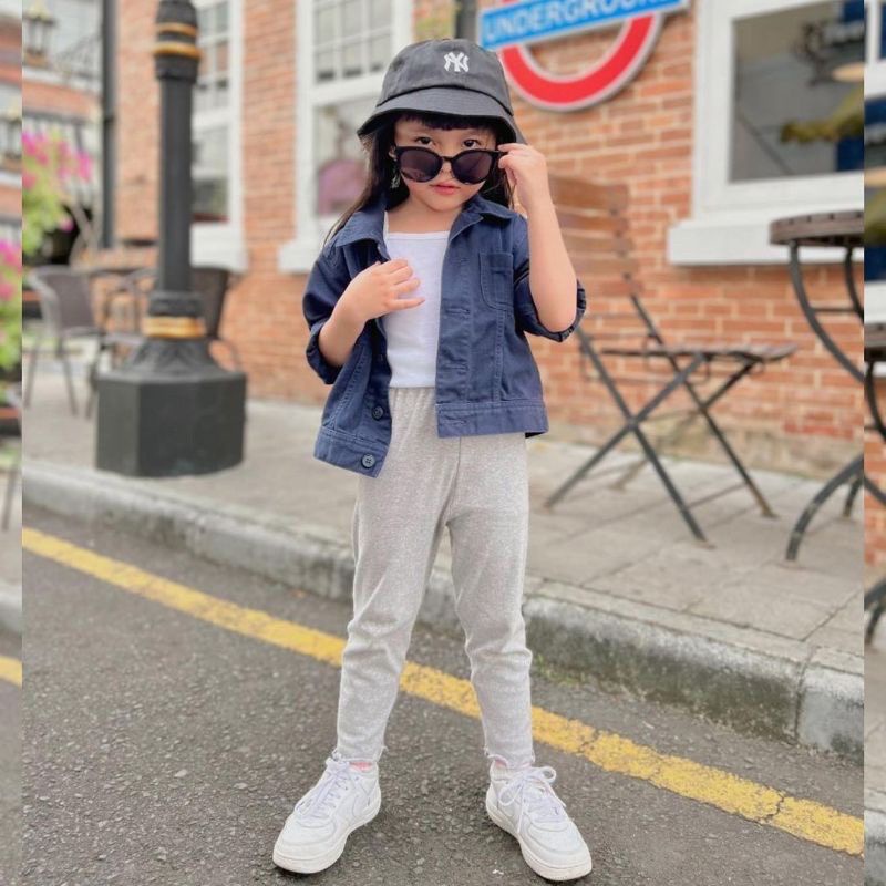 Celana Legging Anak Curly Ruffle Knit Tee | Bawahan Celana Anak Bahan Rib Knit Halus dan Lembut