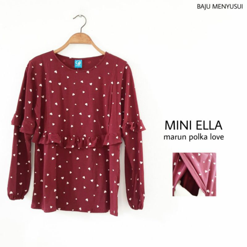 MAMIGAYA Nursing Wear MINI ELLA Baju Kaos Menyusui Baju ASI