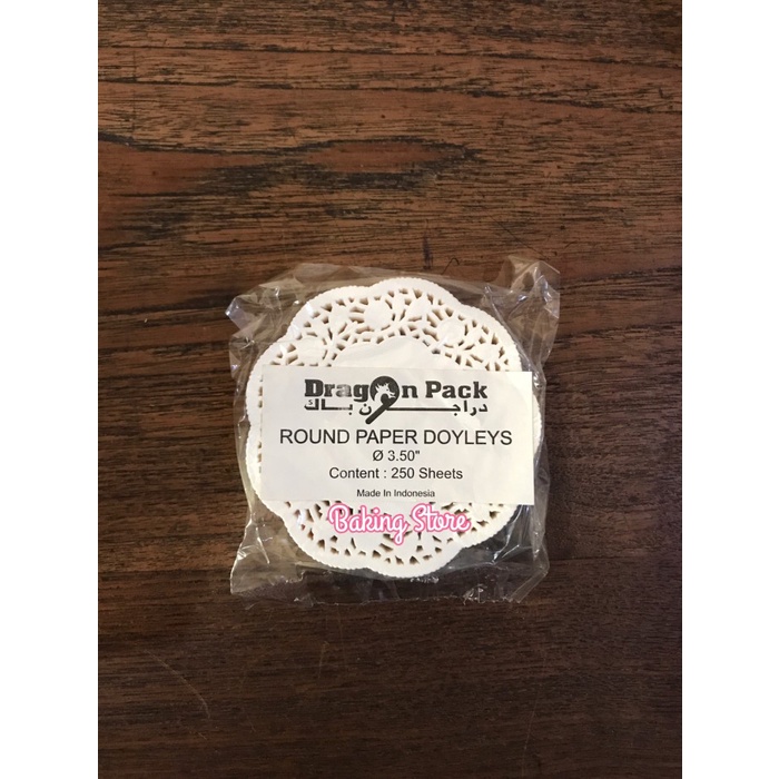 

Round Paper Doyleys - Renda Putih Kue Toples Tabung 3.5" isi 250lbr