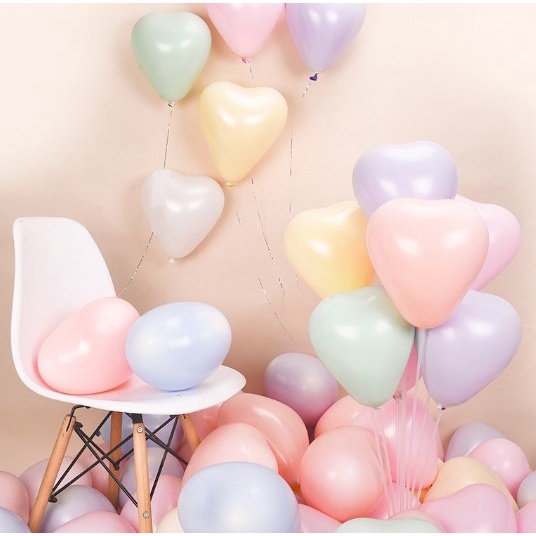 BALON LOVE PASTEL 10 INCH / Ballon Macaron Latex Ulang Tahun Pesta Ultah Party Murah