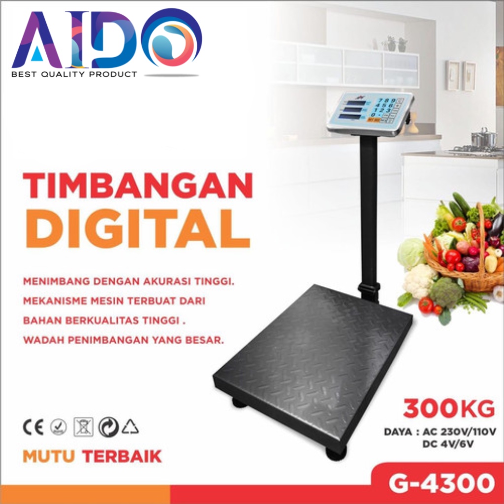 Timbangan duduk digital kapasitas 300KG/ elektrik platform scale - Timbangan 300KG TIMBANGAN duduk digital 300 KG timbangan digital 300KG