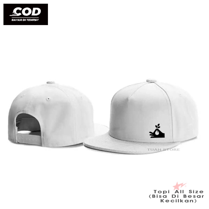 Topi Pria / Aksesoris Fashion / Topi Snapback Distro Logo BUNGA TANGAN LITTLE BLACK