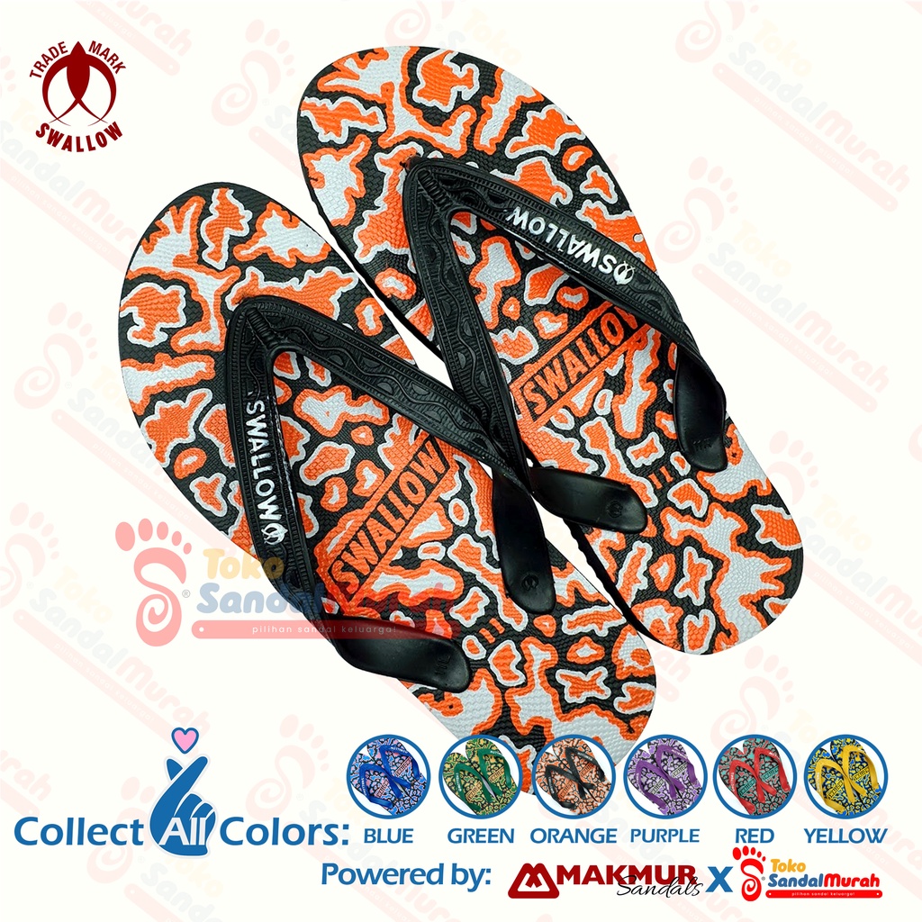 Toko Sendal Murah - Sandal Jepit Pria Sandal Distro Jepit SWALLOW DELTA Taste Warna Warni Fashion Pria