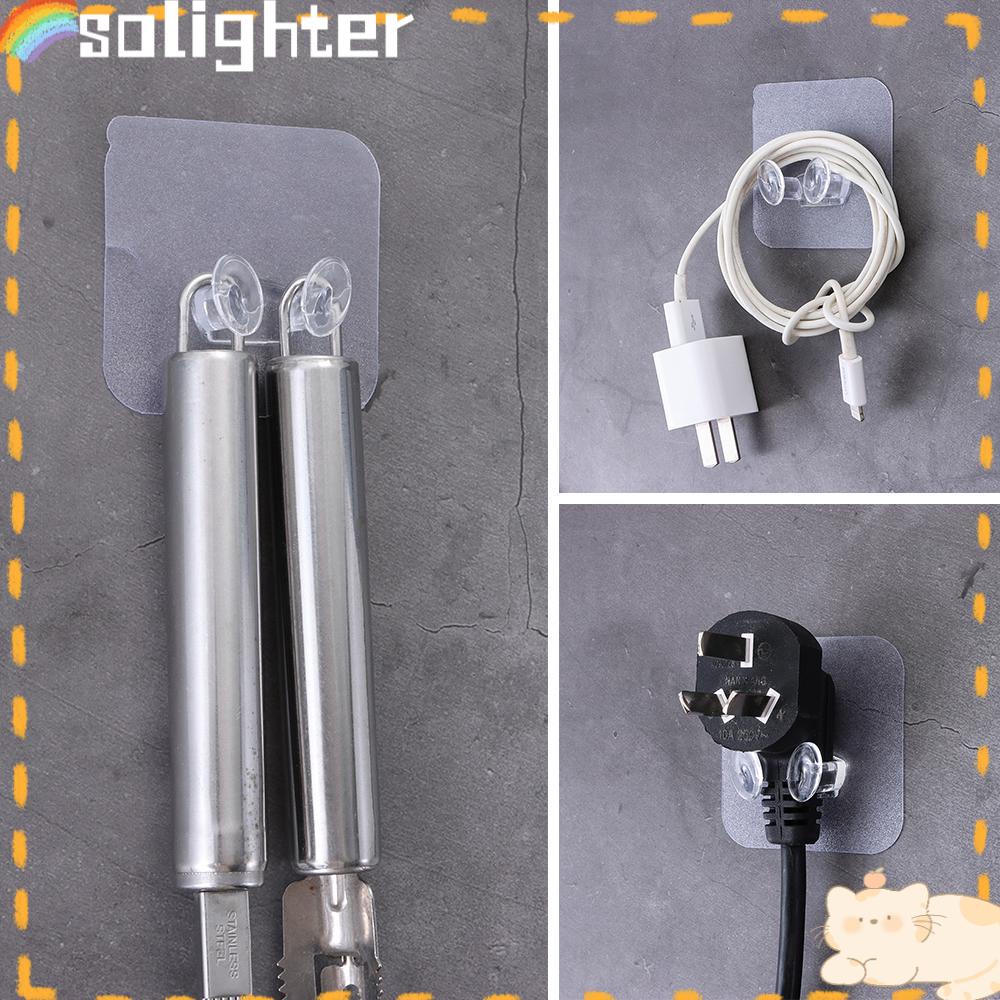 Solighter Power Plug Hook Gantungan Penyimpanan Dinding Kabel Rumah Tangga