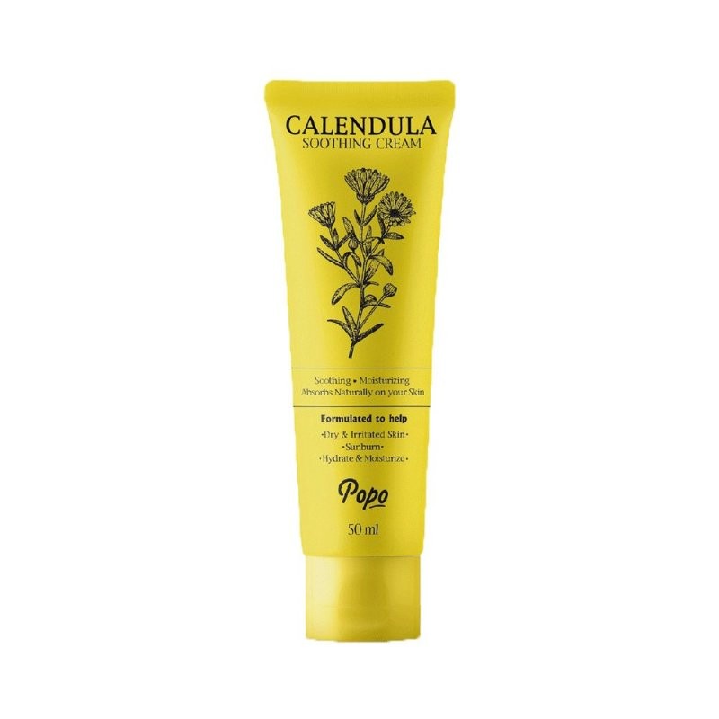 POPO Calendula Soothing Cream (50ml) Eczema, Dermatitis, Eksim, Kulit Kering, Sun Burn. Alcohol-free