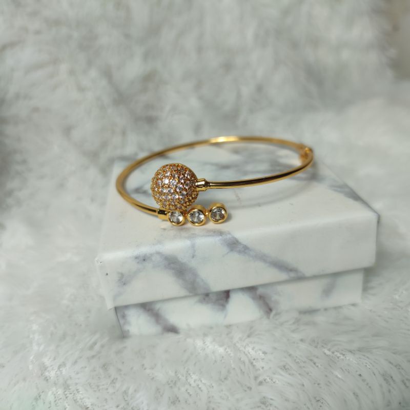Gelang Wanita dewasa bangle kunci samping Terbaru lapis emas anti karat COD