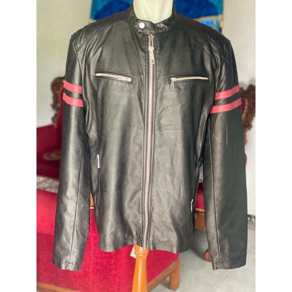 Zara jacket kulit untuk pria
