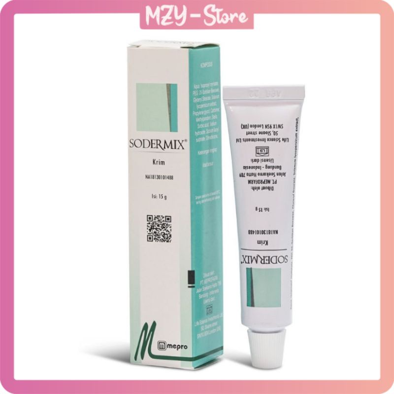 Sodermix Cream 15 Gr Sodermix Krim Menyamarkan Bekas Luka Ruam Popok Mengobati Keloid Scars BPOM