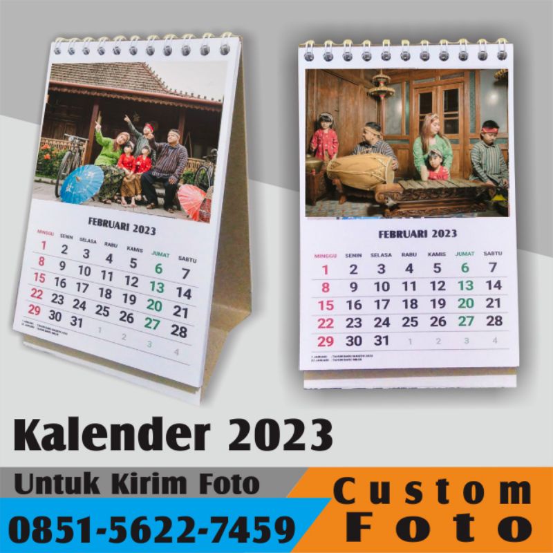 

kalender duduk meja 2023 custom foto dan random