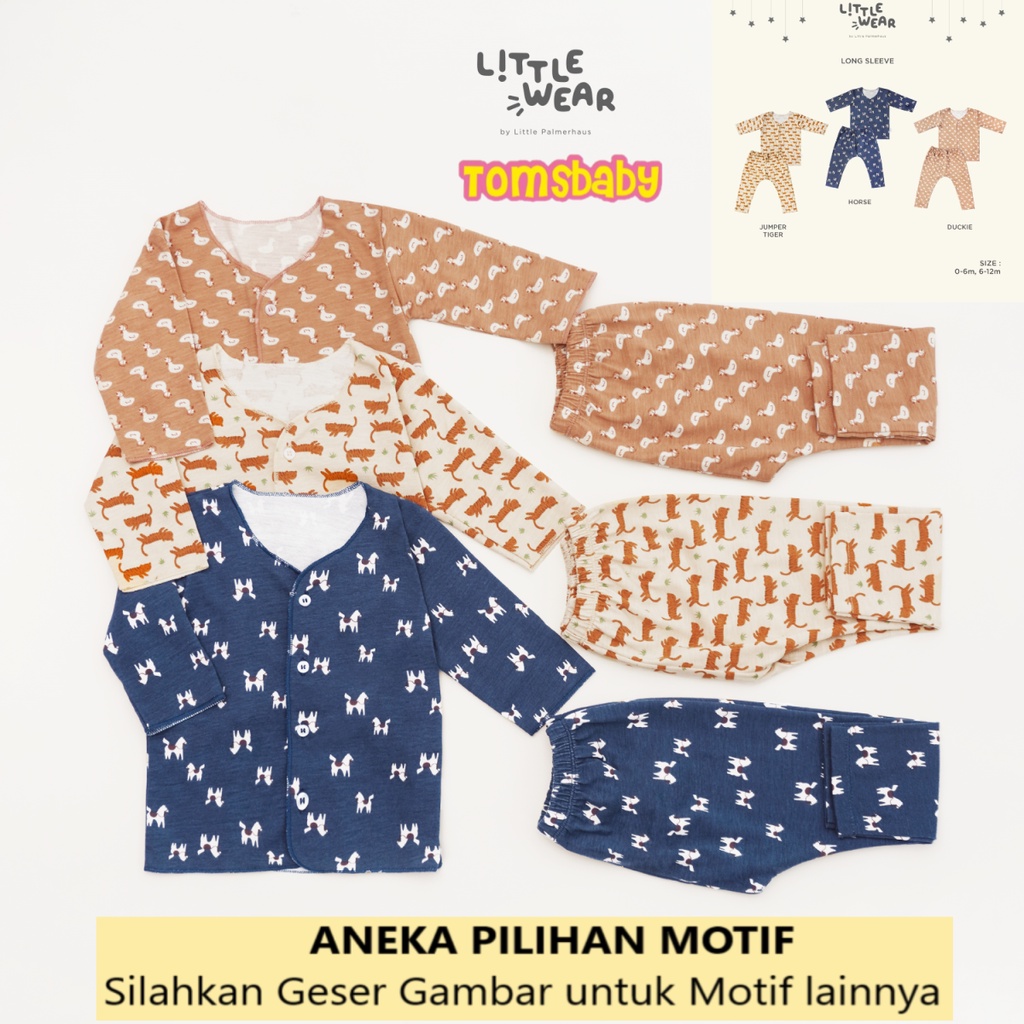 [TOMS] [0-6m, 6-12m] LITTLE PALMERHAUS (1stel) Little Wear LONG Sleeve (Stelan Baju Bayi PANJANG)