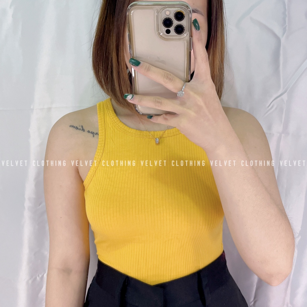 Tanktop Crop Rib Knit / Tanktop Polos / Tanktop basic / Tank top Crop Korean 3631