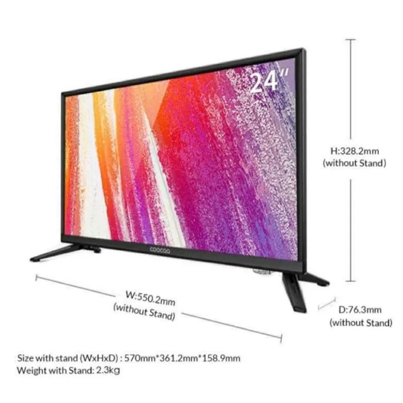 COOCAA LED TV 24 inch 24CTD2000 DIGITAL TV (DVB-T2)