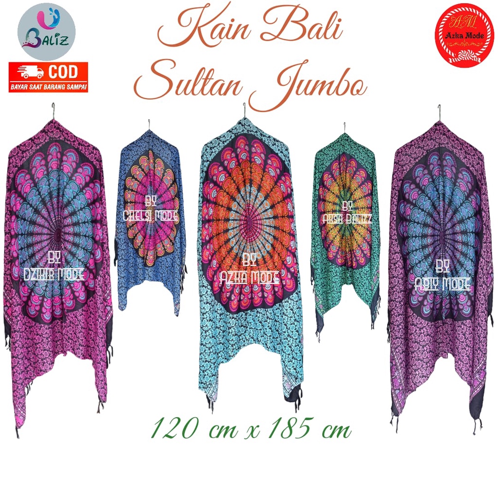 Kain Bali Pantai - Sarung Bali Motif Jumbo Sultan- Kain Bali Toko Kain Balizz - Kain Bali - Katun