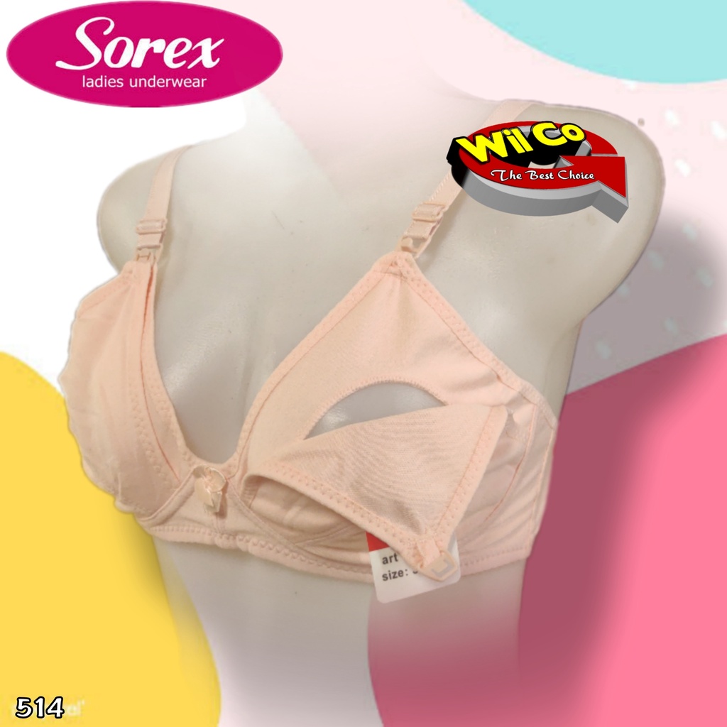 K514 SOREX BRA MENYUSUI KANCING DEPAN SIZE 34 - 42 FULL COVERAGE