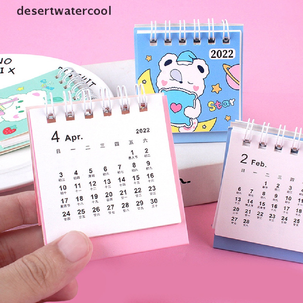 Deid 1PC 2023kartu Kartun Kelinci Desktop Kalender Mini Jadwal Harian Table Planner Martijn