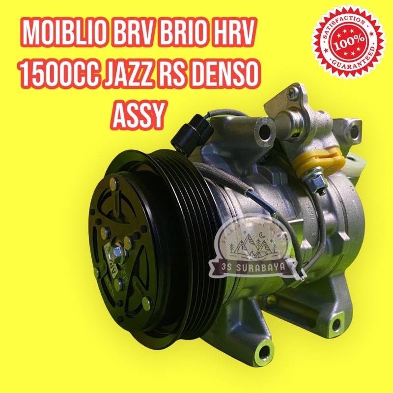Kompresor Honda Brv Brio Hrv 1500 CC Jazz Rs Denso Asli Ac Mobil