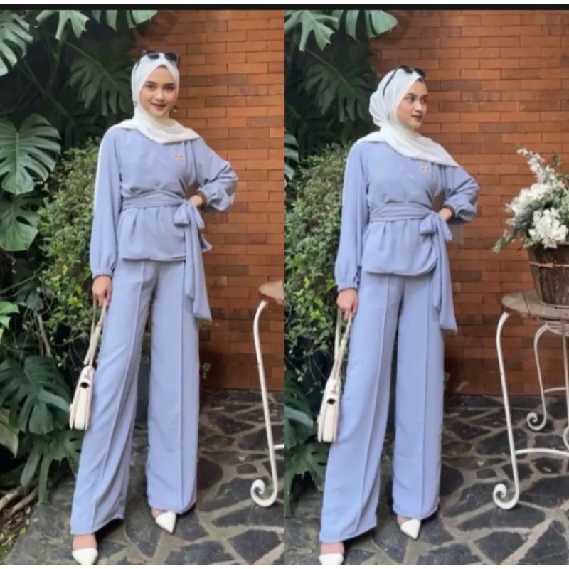 stelan crinkle/stelan wanita/stelan terkini