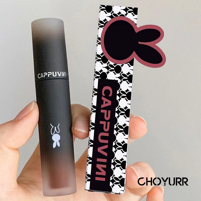 【COD】Cappuvini Matte Lip Glaze Dark Series Lipstick Warna Gelap Cappuvini Lipstick Matte Velvet Lip Gloss Waterproof Lipstik Korean-CH