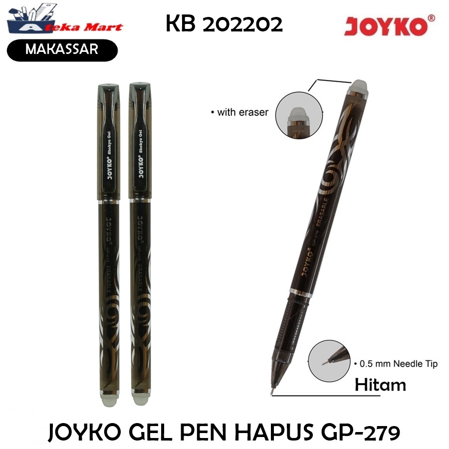 

[PCS] JOYKO GEL PEN HAPUS GP-279 ERASERABLE/ PENA HAPUS