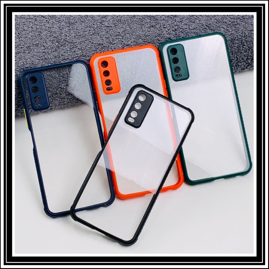 VIVO Y12S Y12S 2021 Y20 Y20S Y20 2021 Y20S G X50 X50 PRO CASE SOFT MIQILIN UME TRANSPARAN HARDCASE FUZE CASING PROTECT CAMERA COVER PELINDUNG KAMERA Y20 S G